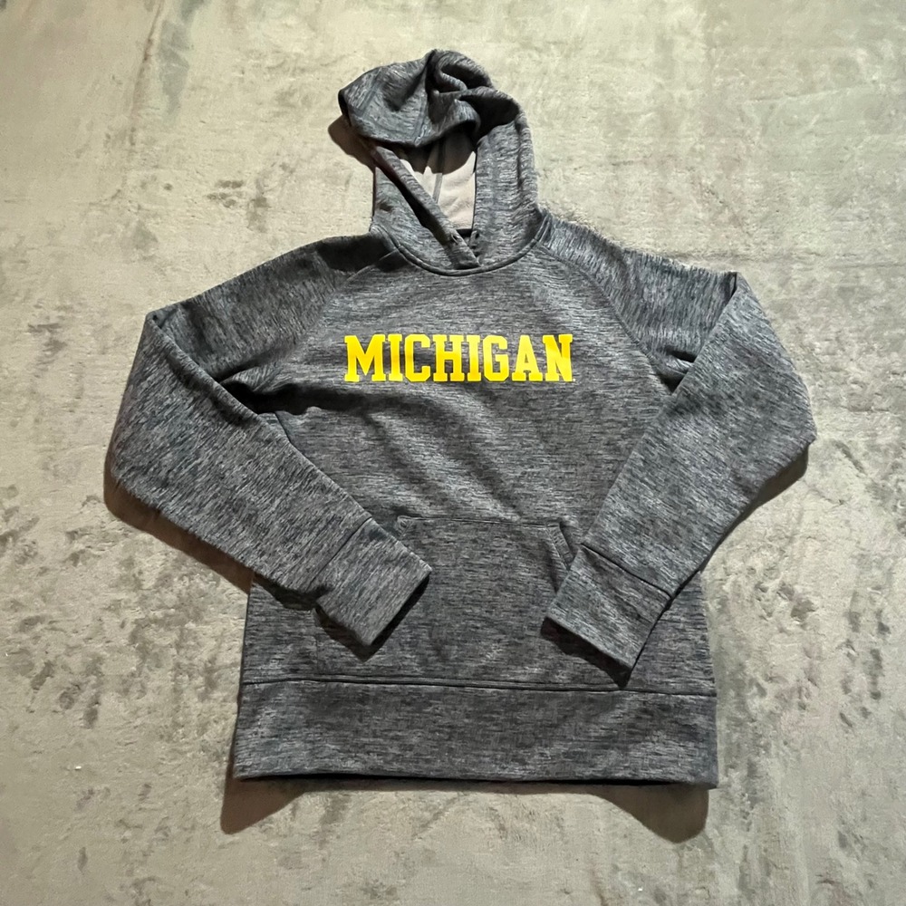Adidas Hoodie Womens Small Gray Michigan Wolverines Climawarm AA4809